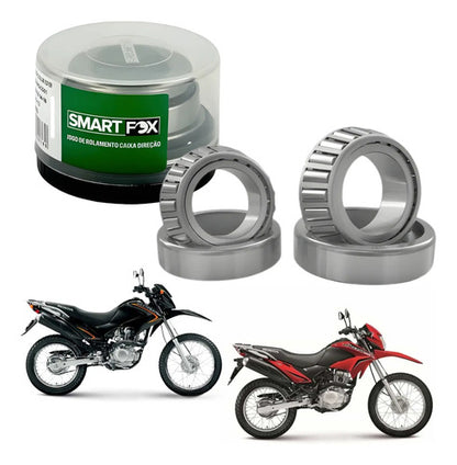 Caixa de Direção com Rolamentos Cônicos Smartfox Honda Bros 125 150 160 Tornado 250 Xre 300 Crf 230f