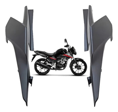 Par de Rabetas Laterais Paramotos Honda Cg 160 Titan 2022 a 2024 Cinza Tornado