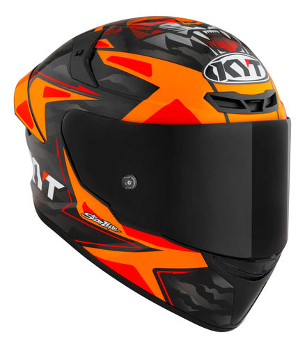 Capacete KYT TT-Course Antonelli 2022 Laranja Preto Fosco