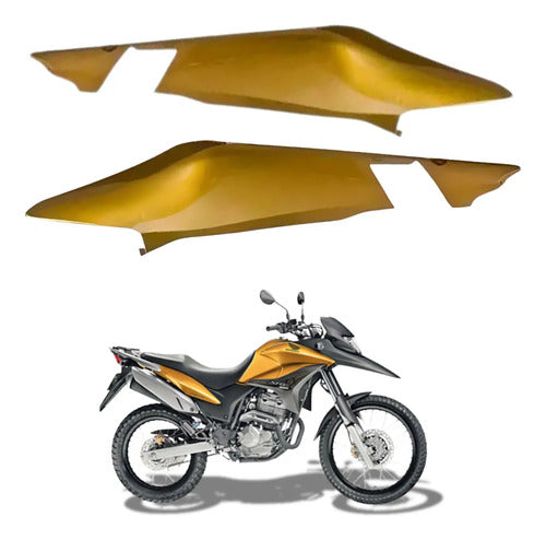 Par de Rabetas Laterais Paramotos Honda Xre 300 2010 a 2012 Amarelo Perolizado