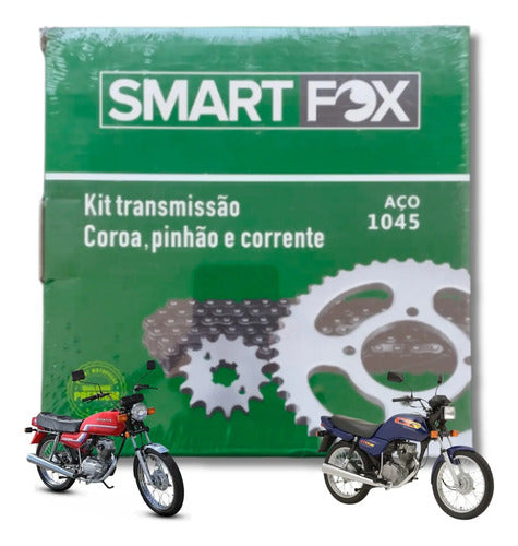 Kit Relação Smartfox sem Retentor Honda Cg 125 Titan Today 1989 a 1999 428H 116L 43/14T