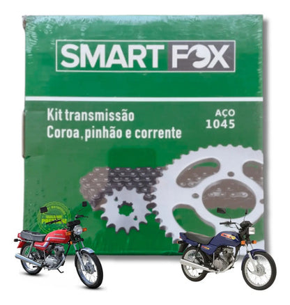 Kit Relação Smartfox sem Retentor Honda Cg 125 Titan Today 1989 a 1999 428H 116L 43/14T