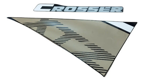 Kit Adesivos da Tomada de Ar Direita Yamaha Crosser 150 2023 a 2024 Bege