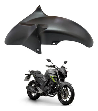 Paralama Dianteiro Paramotos Yamaha Fazer Fz25 250 2018 a 2025 Preto Fosco