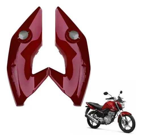 Par de Bananinhas Carenagens Laterais do Farol Paramotos Honda Cg 150 160 Fan Start Vermelho