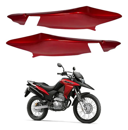 Par de Rabetas Laterais Paramotos Honda Xre 300 2016 a 2018 Vermelho