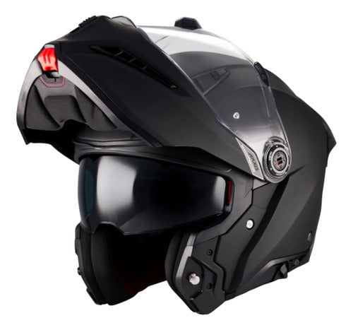 Capacete Escamoteável Axxis Ghostfighter SV Solid com Óculos Solar Interno Preto Fosco Tamanho 60