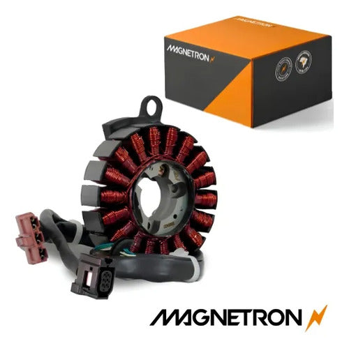 Magneto Estator com Bobina de Pulso Magnetron Honda Pcx 150 2016 a 2018