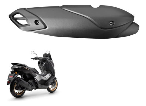 Protetor do Escapamento Yamaha Nmax 160 2021 em diante Preto