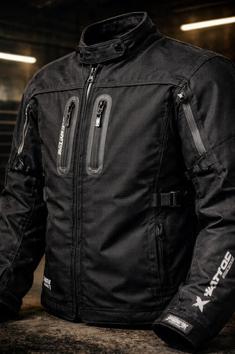 Jaqueta Mattos Racing Optimus Impermeável com Forro de Inverno Preto