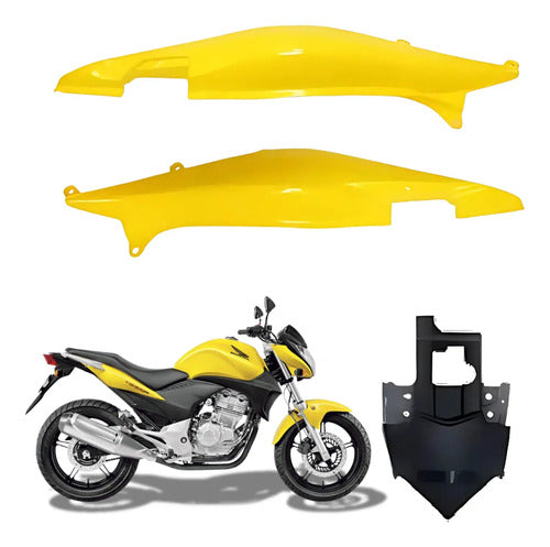 Kit Rabeta Lateral Completa Paramotos Honda Cb 300r 2012 Amarelo