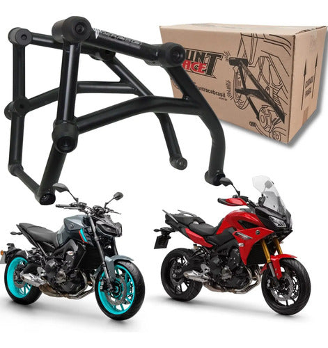 Protetor de Motor Stunt Race Cage Yamaha Tracer 900 Mt-09 Preto Fosco