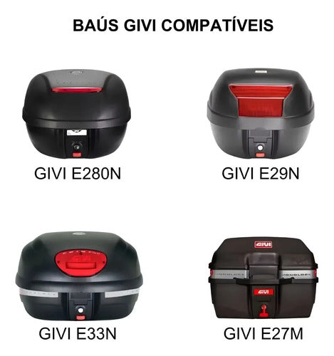 Fechadura com Dobradiça e 2 Chaves Givi Z314NT para Baú Monolock E260N E27N E29N E30N E33N E360