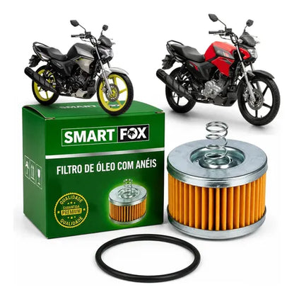 Filtro de Óleo com Anéis de Vedação Smartfox Yamaha Factor 125 Fazer Factor Crosser 150