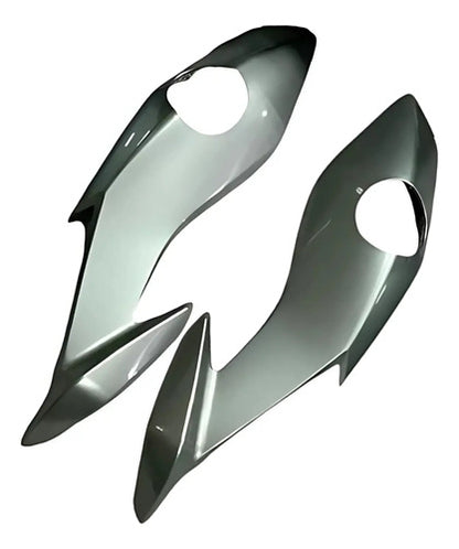 Par de Carenagens Laterais do Farol Paramotos Honda Cg 160 Fan Start 2016 a 2021 Prata Metálico