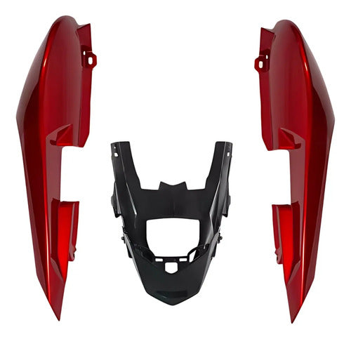 Rabeta Lateral Completa Paramotos Yamaha Fazer 150 2014 a 2015 Vermelho