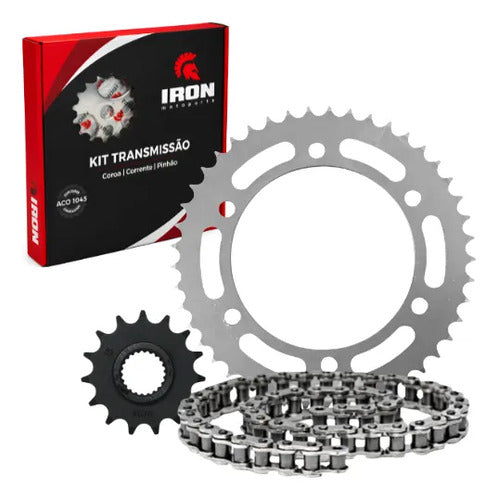 Kit Relação Iron sem Retentor Yamaha Fazer 250 2006 a 2017 428H 132L 45/15T