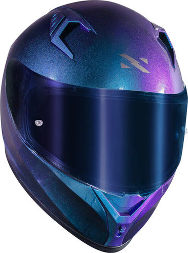 Capacete Norisk Flow Solid com 2 Viseiras e Spoiler Azul