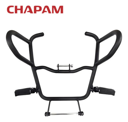 Protetor de Motor com Pedaleira Chapam Yamaha Fazer Fz25 250 2018 a 2025 Preto Fosco
