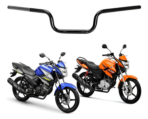 Guidão Chapam Yamaha Fazer 150 2014 a 2015 Preto Brilhante