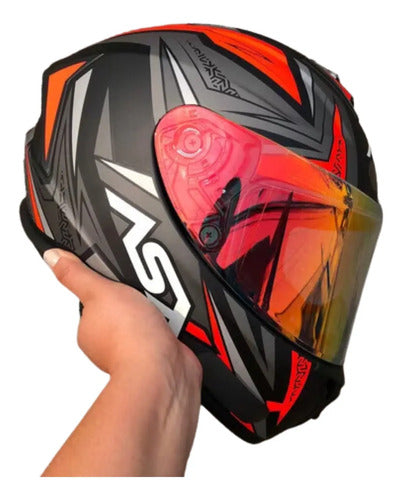 Viseira ASX V18B Revo Vermelho