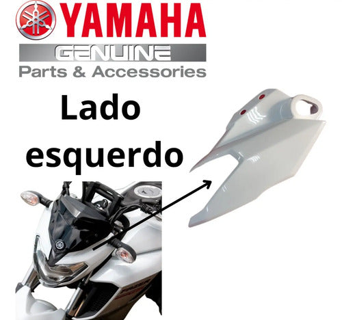 Carenagem Lateral do Farol Esquerda Yamaha Fazer Fz25 250 2018 a 2021 Branco
