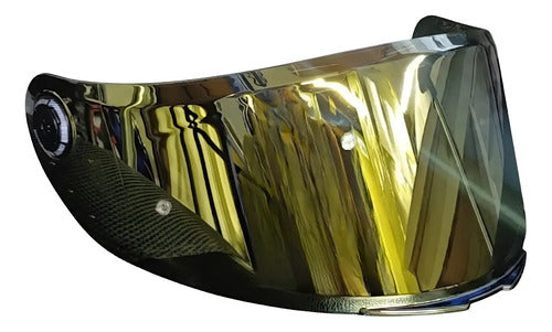 Viseira MT Helmets V-14B Targo S e Axxis Hummer Espelhada Dourado