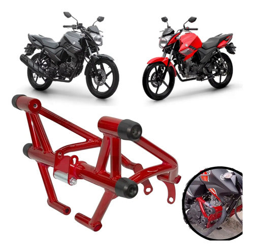 Protetor de Motor Stunt Race Street Cage Yamaha Factor 125 Fazer Factor 150 Vermelho