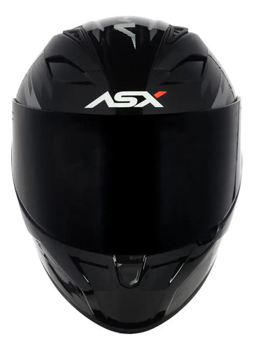 Capacete ASX City Arrow Preto Grafite Vermelho Brilhante