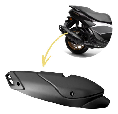 Protetor do Escapamento Yamaha Nmax 160 2021 em diante Preto