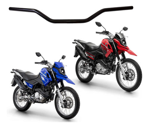 Guidão Monaco Yamaha Crosser 150 2014 a 2025 Preto Brilhante