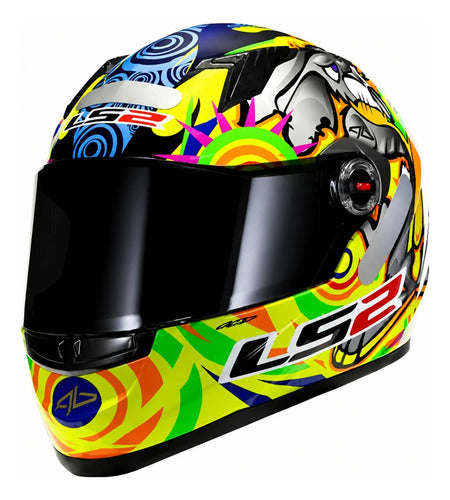 Capacete LS2 FF358 Alex Barros Amarelo Brilhante