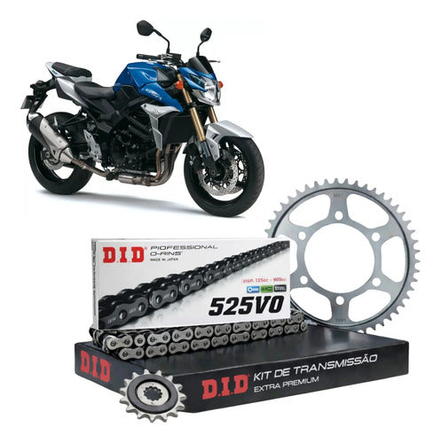 Kit Relação DID Premium com Retentor Suzuki Gsr 750 2011 a 2017 525VO 112L 42/17T