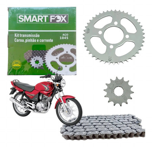 Kit Relação Smartfox sem Retentor Yamaha Factor 125 2000 a 2002 428H 118L 43/14T