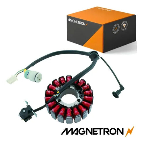 Magneto Estator com Bobina de Pulso Magnetron Yamaha Xtz 125 2011 em diante