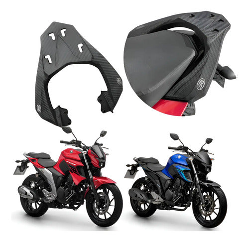 Suporte de Baú Bagageiro Scam Fiberforce Yamaha Fazer Fz25 250 2018 em diante