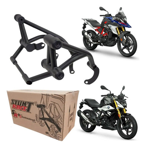 Protetor de Motor Stunt Race Cage BMW G 310 Gs 2018 em diante G 310 R 2017 em diante Preto Fosco