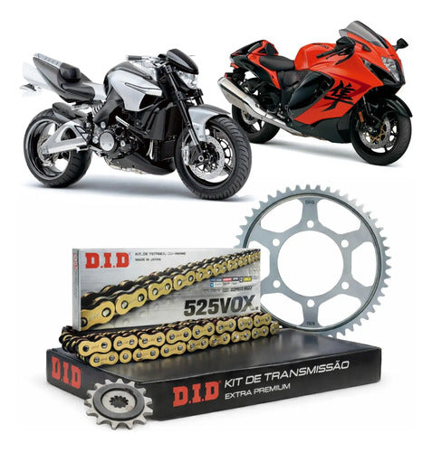 Kit Relação DID Premium com Retentor Suzuki Hayabusa B-King 1300 530ZVMX 118L 43/18T