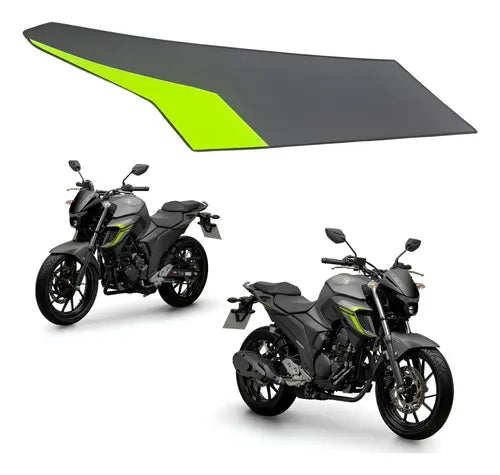 Adesivo da Aleta da Aba do Tanque Esquerda Yamaha Fazer Fz25 250 2024 Cinza Verde Fosco