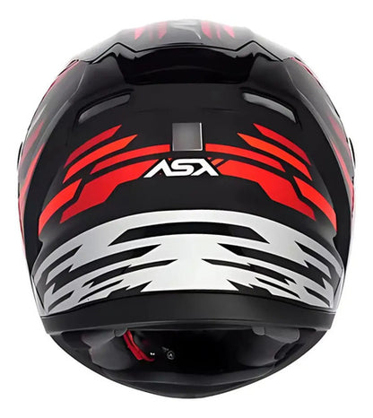 Capacete ASX City Arrow Preto Vermelho Branco Brilhante