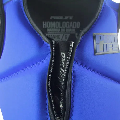 Colete Salva Vidas Homologado Hydro Prolife Tecnológico Slim Azul