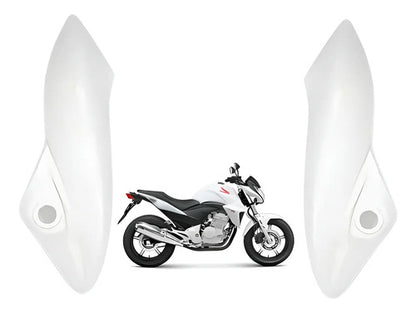 Par de Bananinhas Carenagens Laterais do Farol Paramotos Honda Cb 300r 2009 a 2015 Branco