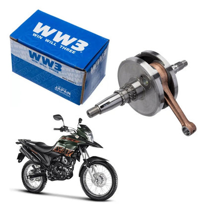 Virabrequim com Biela e Rolamentos WW3 Honda Cg Bros 160 Titan Fan Xre 190 2016 a 2025