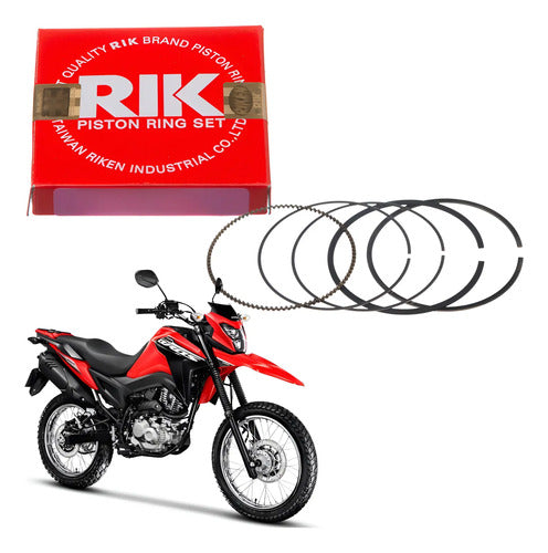 Jogo de Anéis do Pistão RIK Honda Cg Bros 160 Titan Fan Start Cargo 2016 a 2025 0,75