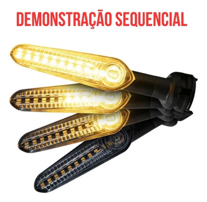 Pisca Dianteiro LED Sequencial Smartfox Yamaha Factor 125 Crosser Factor Fazer 150 Lander Ténéré 250