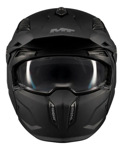 Capacete MT Helmets Streetfighter SV S Pure com Óculos Solar Interno Preto Fosco