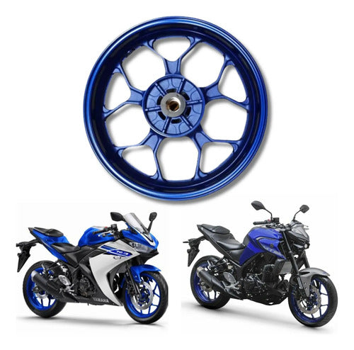 Roda Liga Leve Traseira Yamaha Mt-03 Yzf-R3 2018 a 2025 Azul