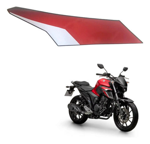 Adesivo da Aleta da Aba do Tanque Esquerda Yamaha Fazer Fz25 250 2024 Vermelho