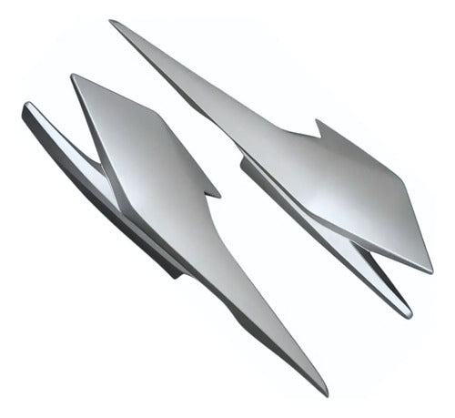 Par de Rabetas Laterais Paramotos Honda Cg 160 Fan 2025 em diante Prata
