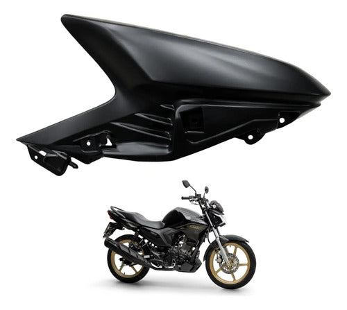 Aba do Tanque Direita Yamaha Factor Dx 150 2025 Preto Metálico